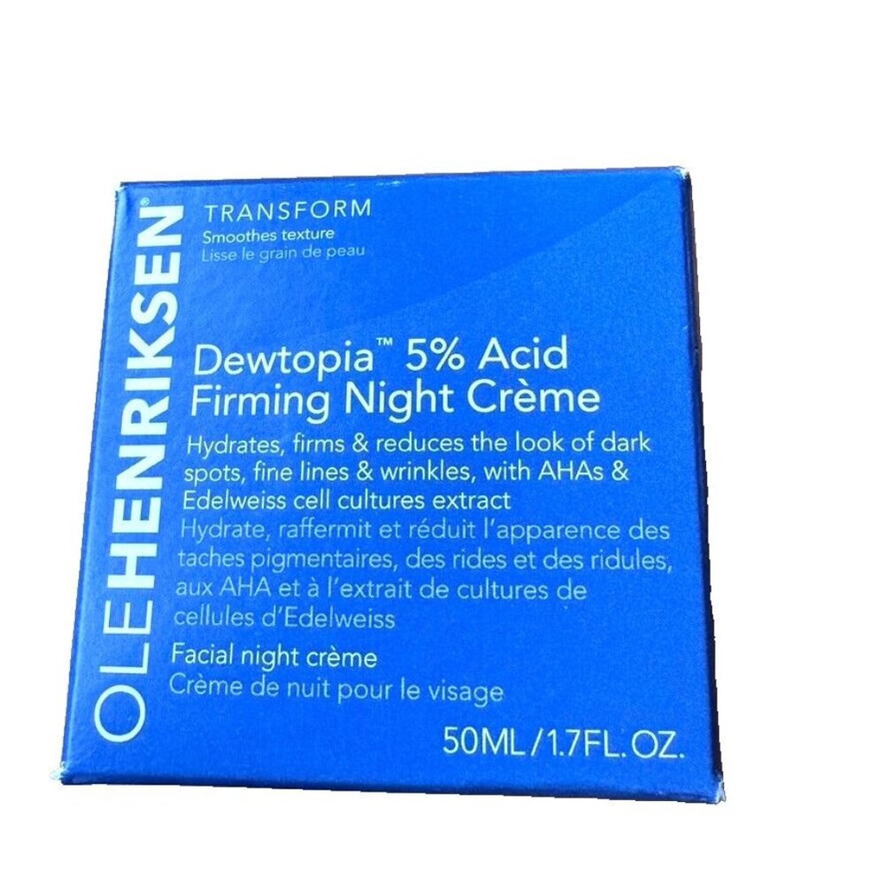 OLE HENRIKSEN Dewtopia 5% Acid Firming Night Creme 1.7oz FULL SZ RV$60